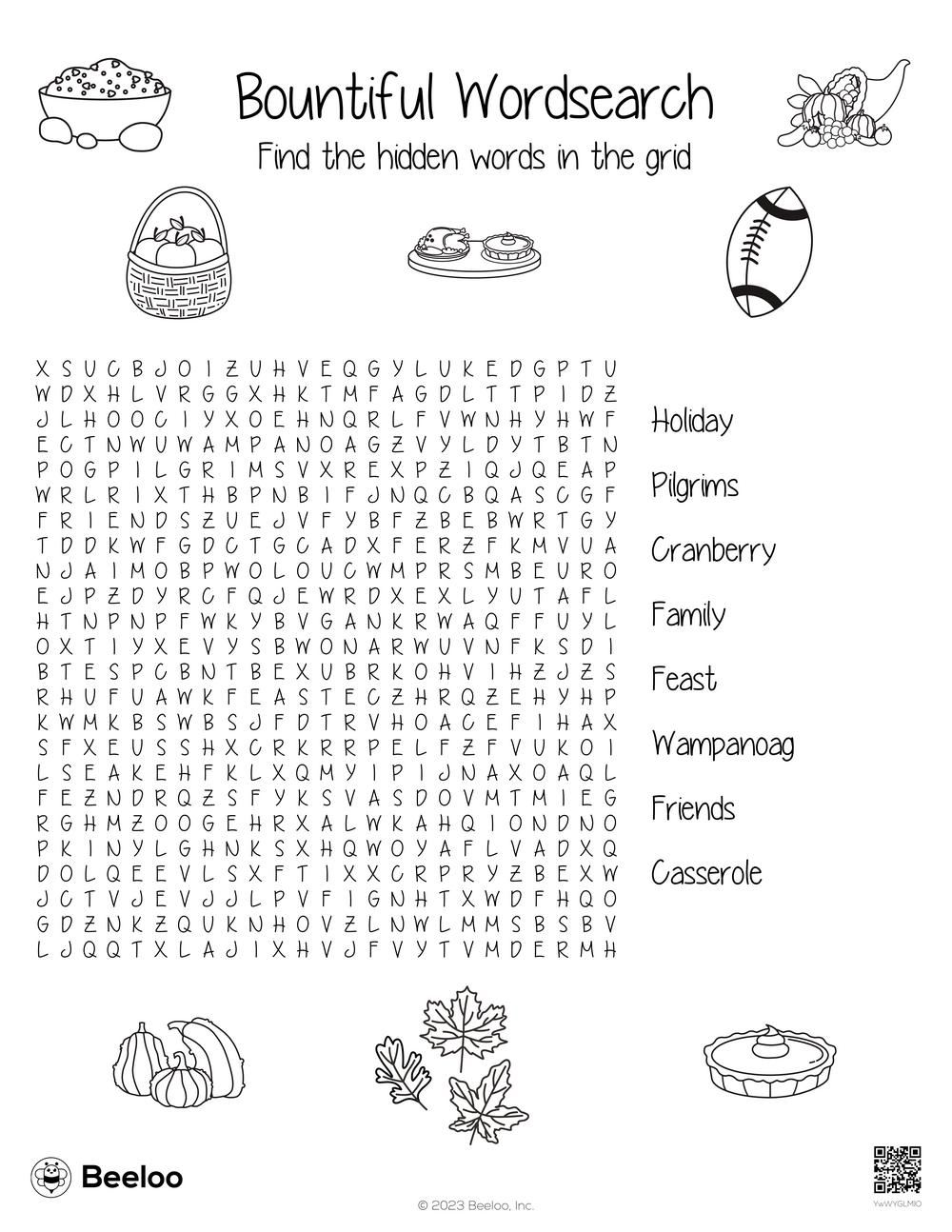 thanksgiving themed word searches beeloo printable crafts and