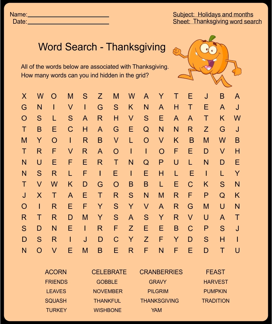 Thanksgiving Word Searches Printable Hard Thanksgiving Word Searches Printable Hard