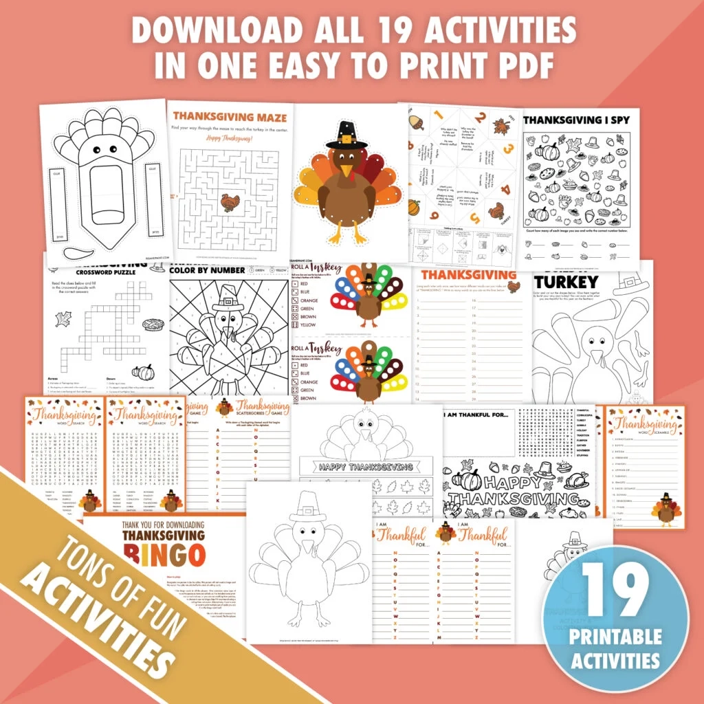 Thanksgiving Printable Word Search Puzzles