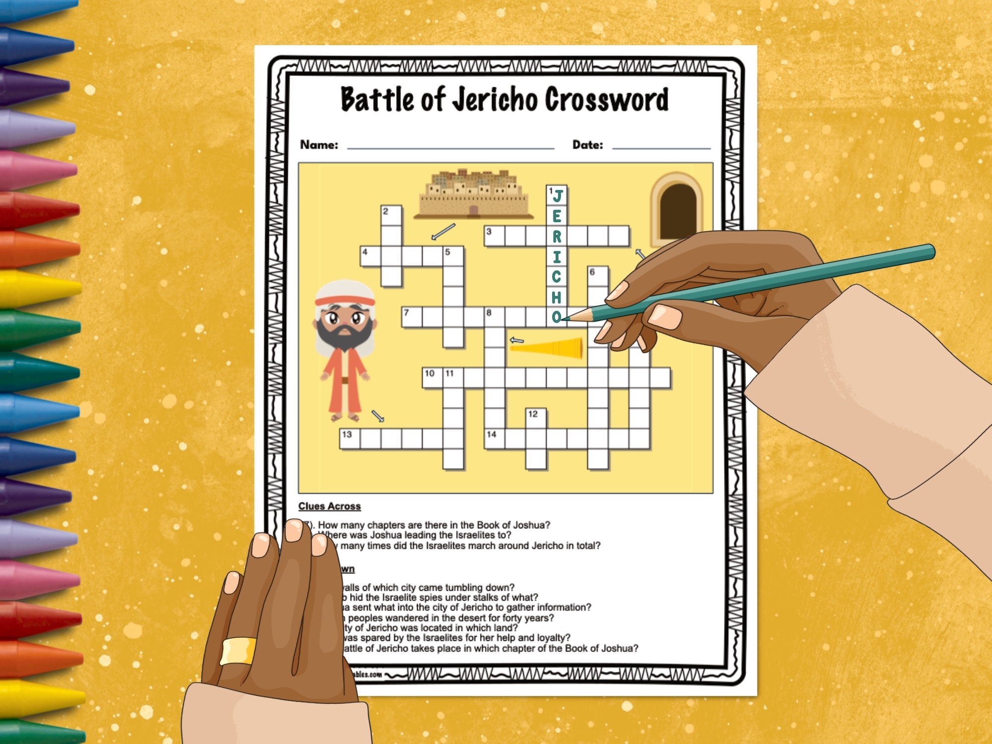 The Battle Of Jericho Word Search And Crossword Puzzle Activity Pack Made By Teachers