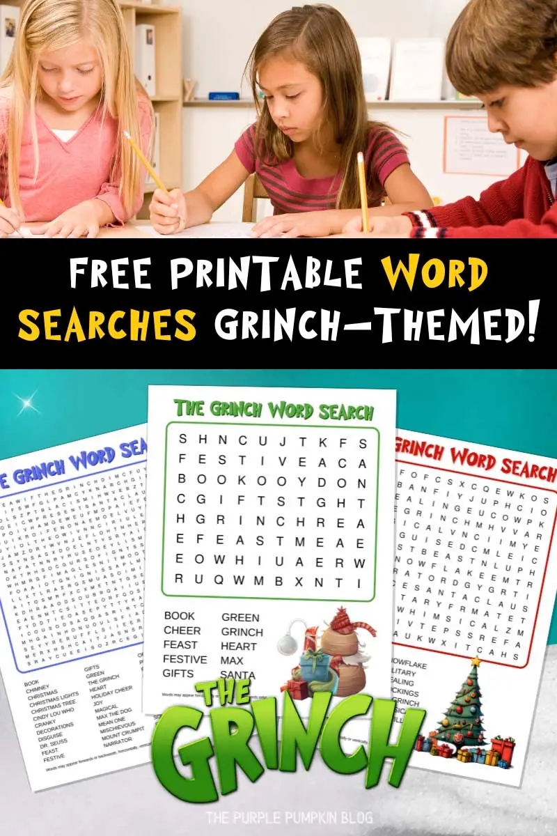 The Grinch Word Search Free Printable