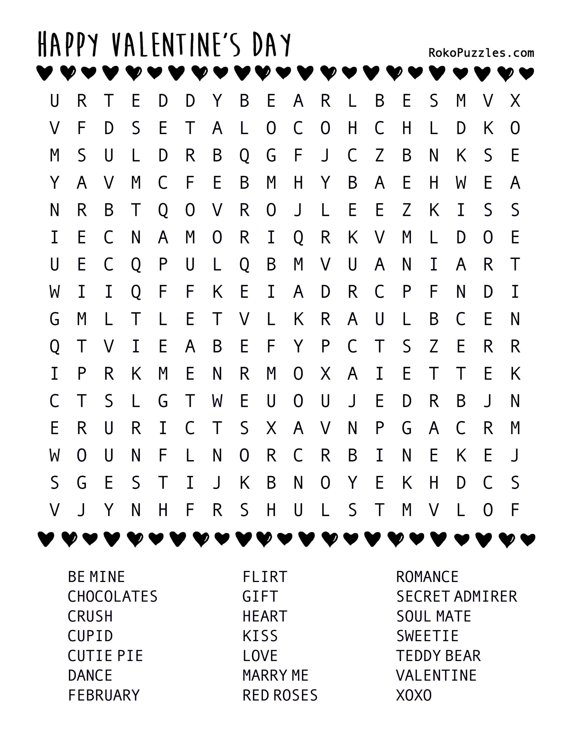 valentine s day word search free printable download rokopuzzles