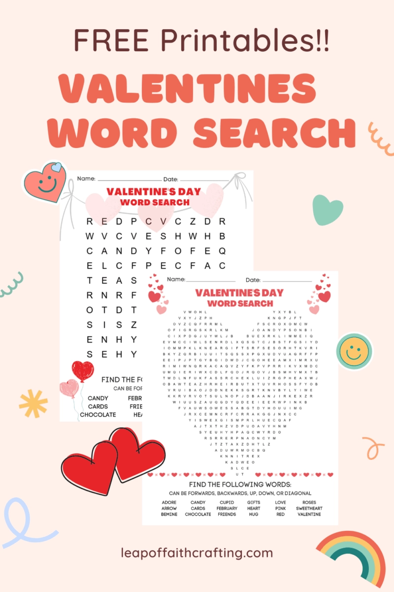 Valentines Word Search FREE Printable 2 Versions Leap Of Faith Crafting Valentines Word Search FREE Printable 2 Versions Leap Of Faith Crafting