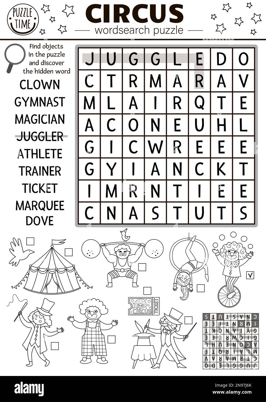 Vector Circus Wordsearch Puzzle For Kids Simple Black And White Amusement Crossword With Funny Performers For Children Line Activity With Clown Mar Stock Vector Image Art Alamy Vector Circus Wordsearch Puzzle For Kids Simple Black And White Amusement Crossword With Funny Performers For Children Line Activity With Clown Mar Stock Vector Image Art Alamy