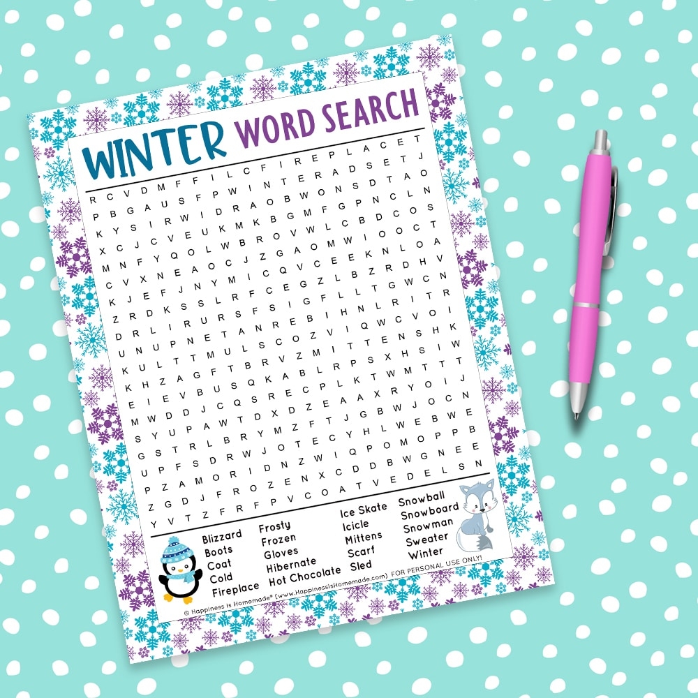 winter word search printable more happiness is homemade winter word search printable more happiness is homemade