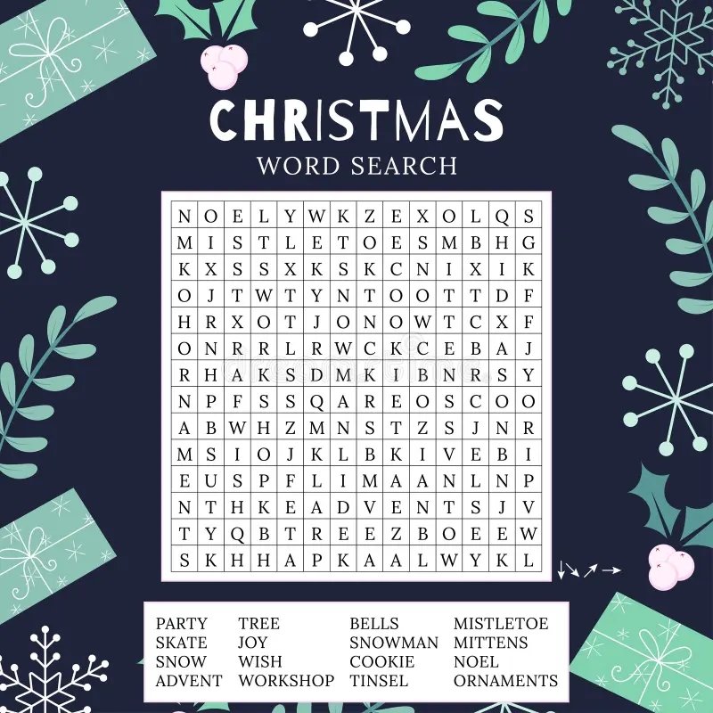 Winter Word Search Puzzles For Adults