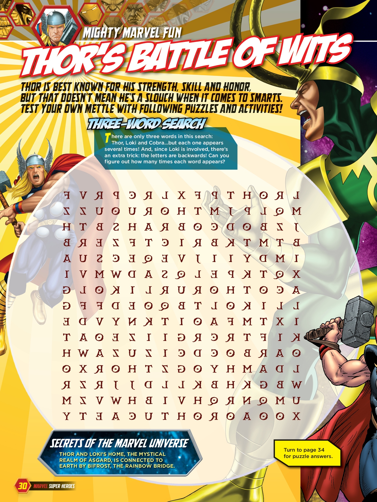 Marvel Characters Word Search