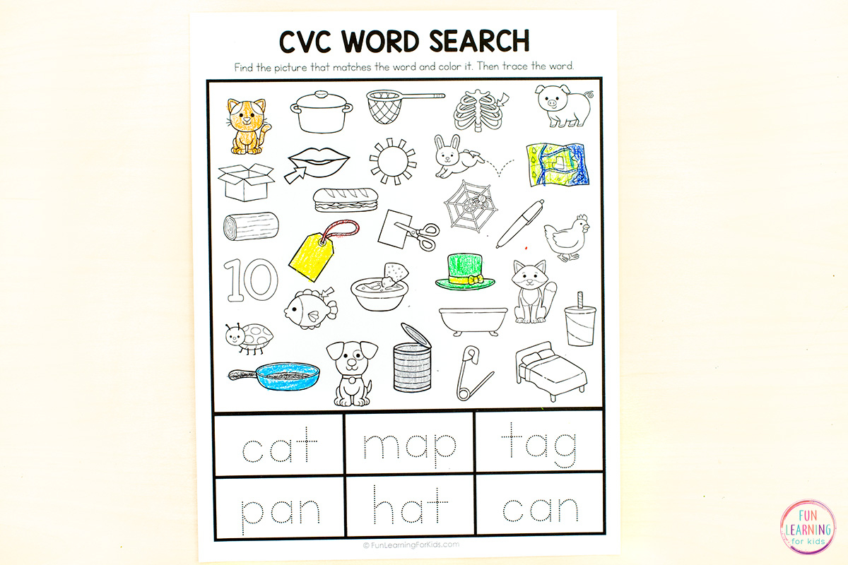 Free Printable Kids Word Search Worksheets