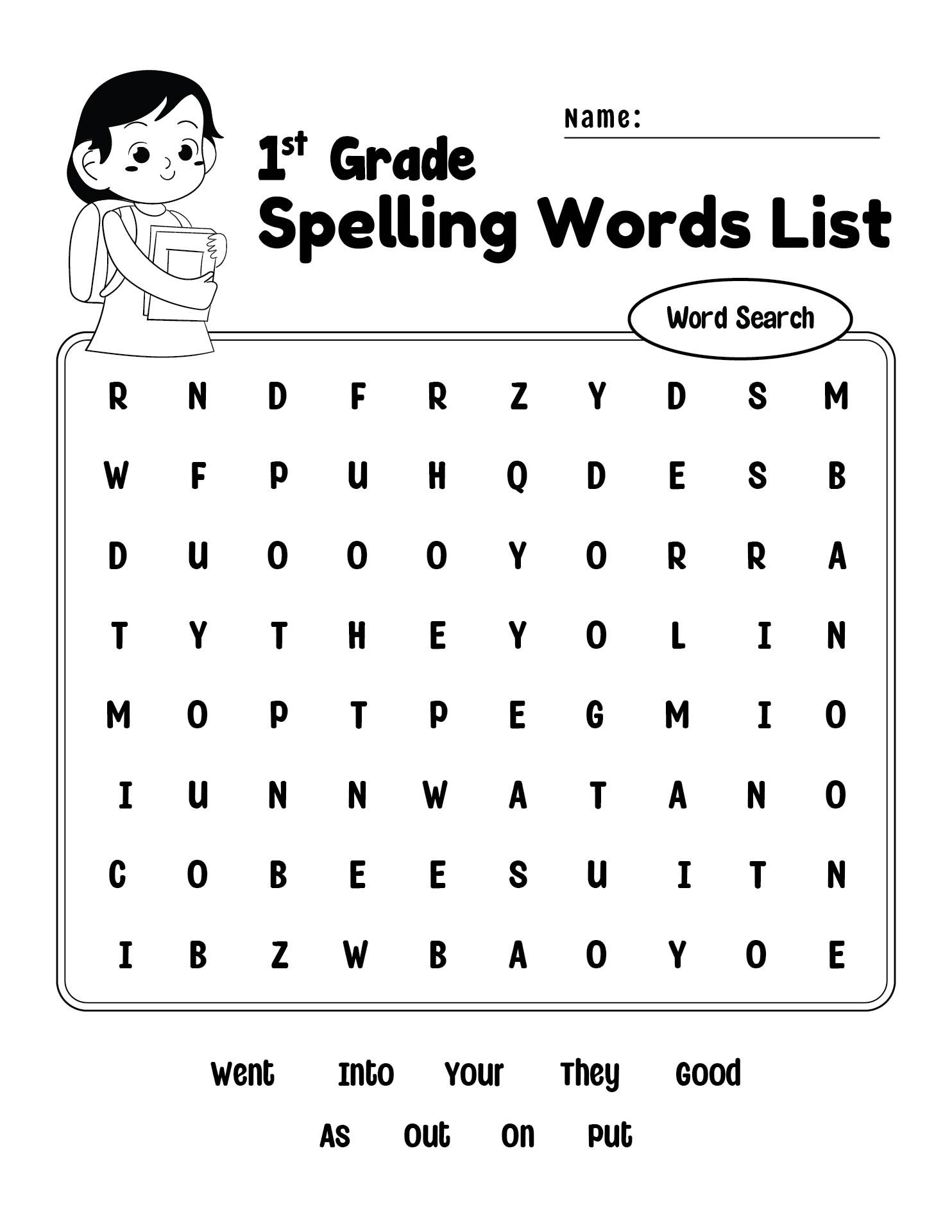 Word Search Puzzle 100 Must Know Words For 1st Grade Free Printable Worksheets Library