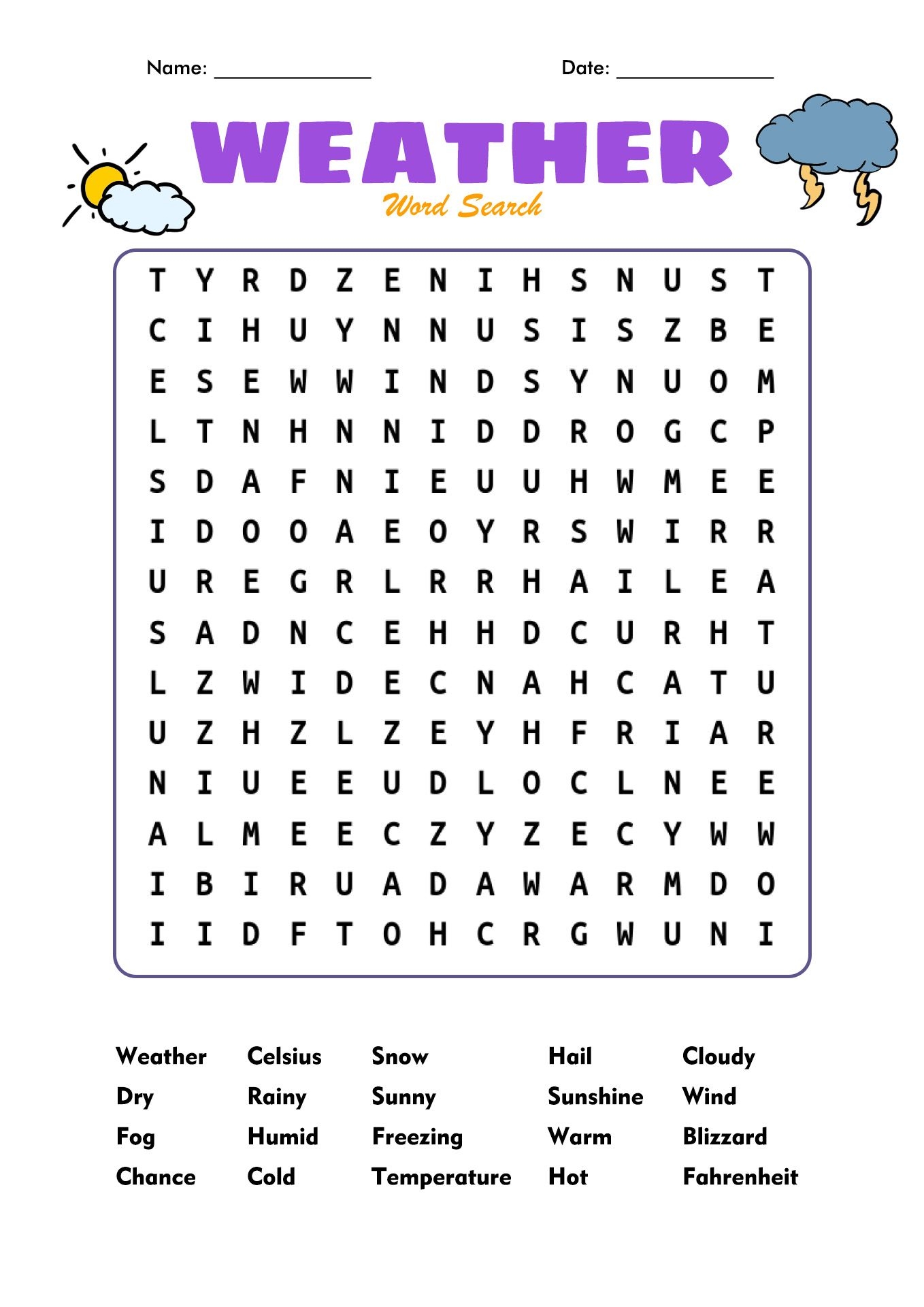 Word Search Puzzle 100 Must Know Words For 1st Grade Worksheets Worksheets Library