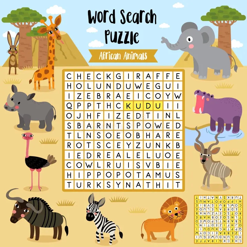 Word Search Puzzle African Animals Stock Vector Illustration Of Giraffe Clipart 174512667 Word Search Puzzle African Animals Stock Vector Illustration Of Giraffe Clipart 174512667