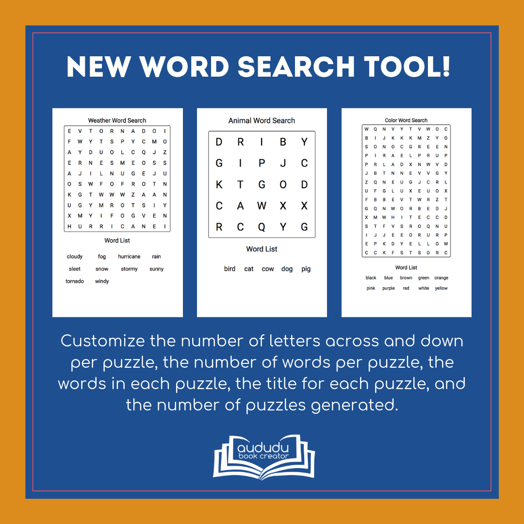 Word Search Puzzle Book Creator Tool A Book Creator Blog
