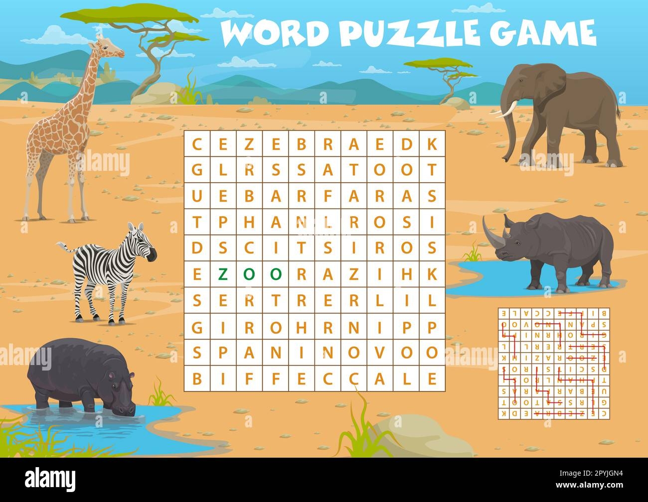 Word Search Animals Game Printable Word Search Animals Game Printable