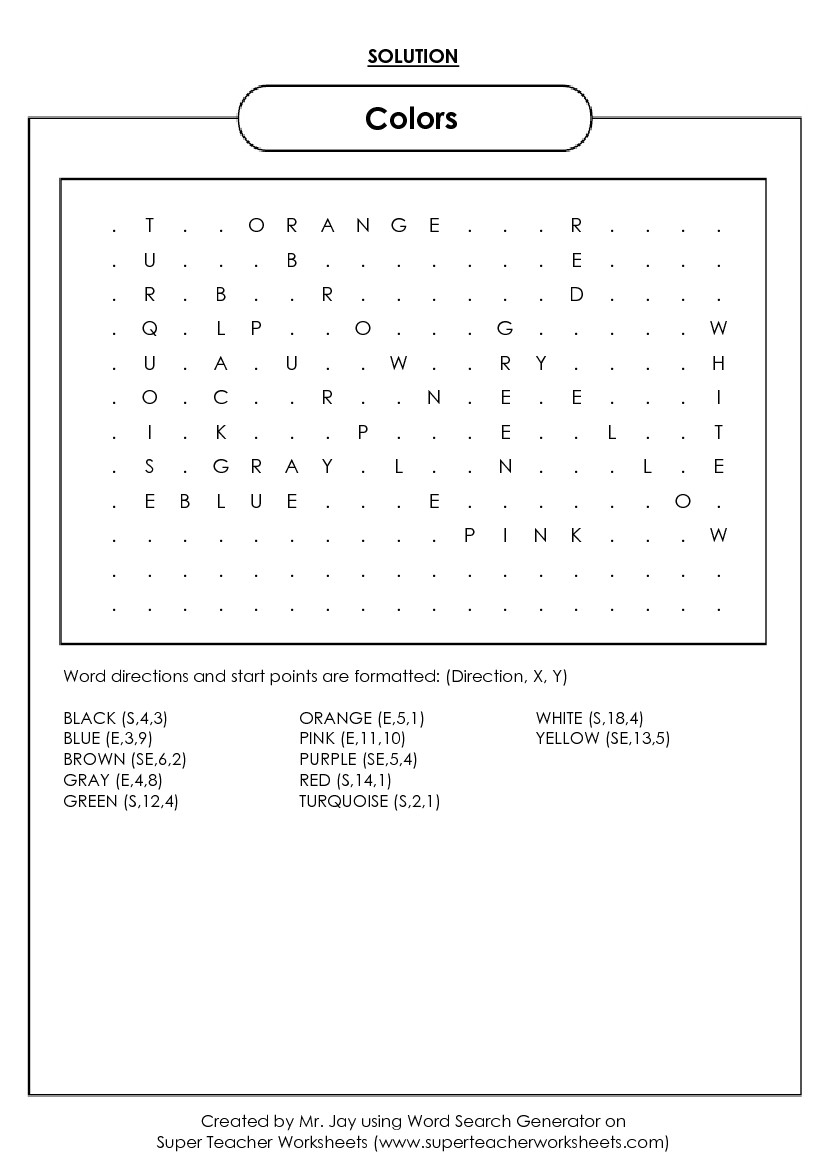 Free Printable Search A Word Puzzles