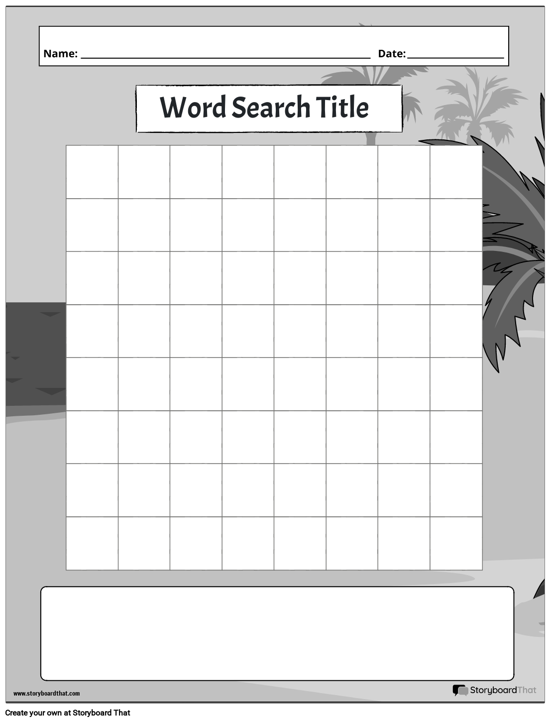 Make A Printable Word Search