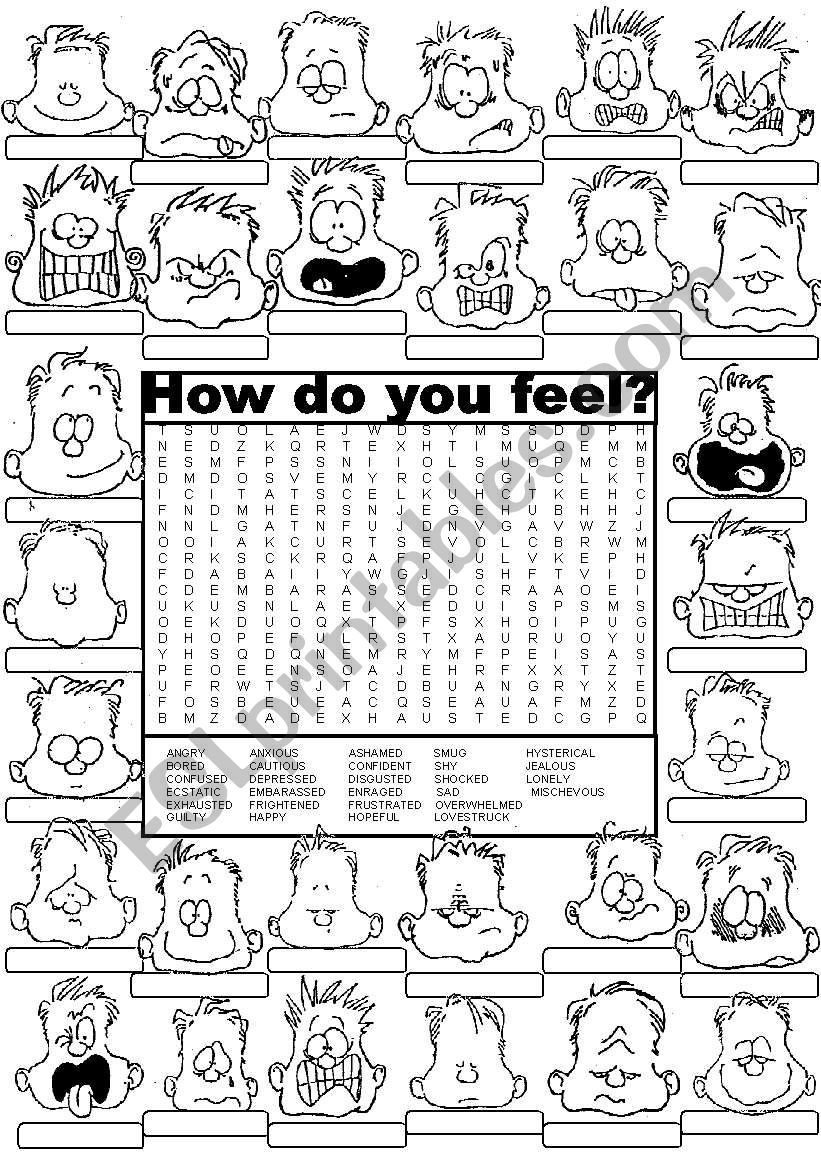 Wordsearch FEELINGS ESL Worksheet By Im Lety Wordsearch FEELINGS ESL Worksheet By Im Lety