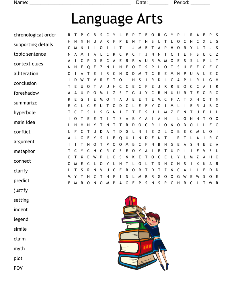 Year 6 Word Search WordMint